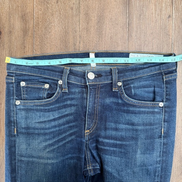 Rag & Bone Skinny Jean Women’s 29 Blue Mid Rise Long - Picture 7 of 12